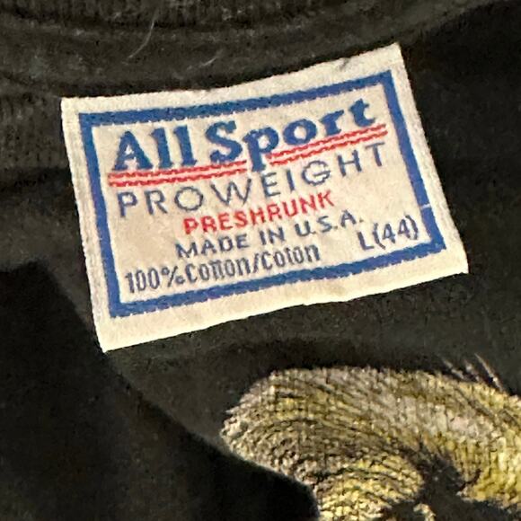 Vintage Rare 80s Wolf Howling at Moon Single Stich Martiena R. Richter L - Picture 7 of 7